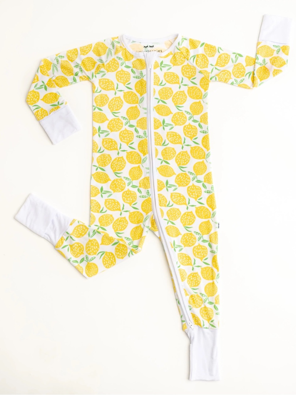 Little Sleepies Lemon Zippy Pajamas - size 12-18 months